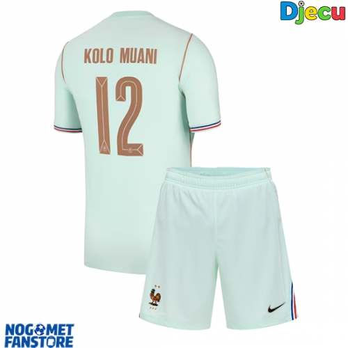 Francuska Randal Kolo Muani #12 Gostujuci Dres za djecu SP 2026 Kratak Rukav (+ Kratke hlače)